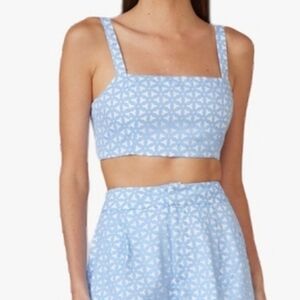 ATOIR Maxie Crop In Blue Daisy Strappy Crop Top